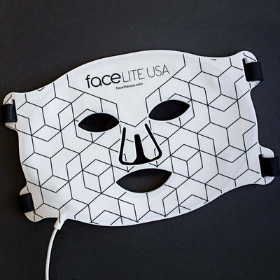 faceLITE USA LED Face Mask against a black background